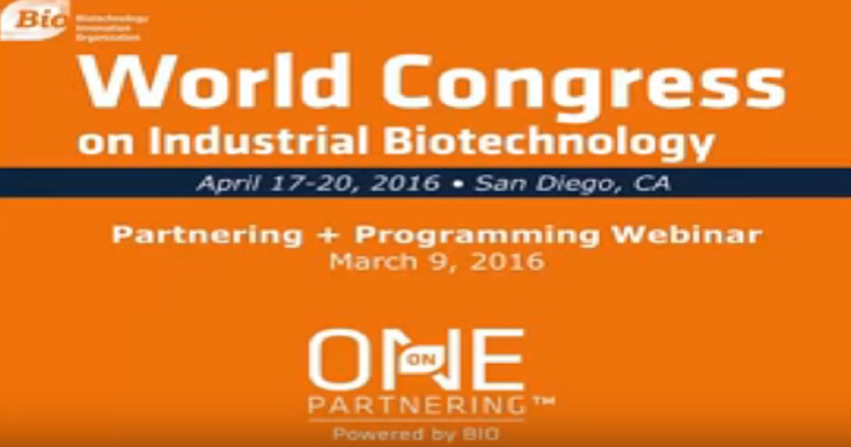 BIO World Congress On Industrial Biotechnology, The Partnering And